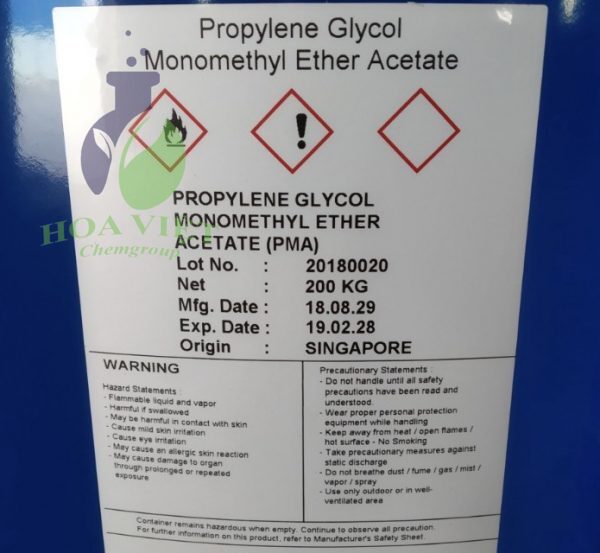PMA 60% Propylene Glycol Monomethyl Ether Acetate